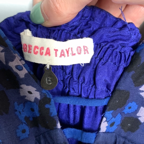 Rebecca Taylor Maxi Dress Blue Size 6 - Picture 12 of 14